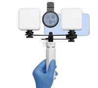 Photography Aid Dental Fill Light, 5600K Dental Photo and Video Ligt With 52mm CPL Filter, Brightness Adjustable and Max. Illuminance: 1370LUX/0.3m, 180 Surround Lighting, for Smartphones