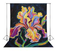 Photography Backdrop 56"x79" - Wrinkle-Resistant & Machine Washable - Watercolor Flowers Backdrop for Photoshoot Non-Reflective Studio Background for Product, Portrait, Video
