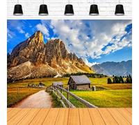 Photography Backdrop Alps Dolomites Swiss Mountains Green Blue Sky Scenic Spot Outdoor Background Photo Studio Banner 180X120cm
