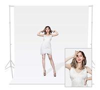 Photography Backdrop Background 10x10ft/3x3m, Collapsible White Photo Backdrop White Backdrop Curtain, 100% Cotton Muslin White Screen Background Backdrop for Photography, Video and Television