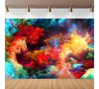 Photography Backdrop Colorful Paint Clouds Galaxy Sky Stars Abstract Nebula Outer Space Cloudscape Universe Background Poster 250x180CM