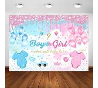 Photography Backdrop Elephant Gender Reveal Pink Or Blue Flower Background He Or She What Will Baby Be Party Decoration Banner 240x180cm