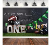Photography Backdrop Football Field First Down Boy 1st Birthday Party Cake Smash Decor Background Poster Photo Studio Props 240x180cm