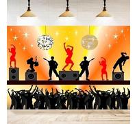 Photography Backdrop For Disco Parties Shining Neon Dancer Night Background Glow Grazy Birthday Party Interior Decor Banner 250x180CM