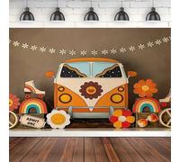 Photography Backdrop For Groovy Sunflowers Banner Child 1st Birthday Party Interior Decor Background Portrait Shooting Poster 120X80cm