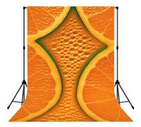 Photography Backdrop for Photoshoot, High Density Polyester Fabric, 5x7 FT | Orange Texture Picture Photo Backdrop Curtains, Easy To Install, Non-Reflective Soft Photo Background For Home Studio