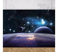 Photography Backdrop Galaxy Universe Starry Planet Earth Shinny Sky Poster Room Decor Background Portrait Shooting Banner 250x180CM