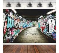 Photography Backdrop Grunge Graffiti Wall Vintage Oilpainting Abandoned Fac Passage Underground Path Background Cowboy 240x180cm