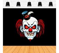 Photography Backdrop Horror Circus Carnival Theme Halloween Party Giant Evil Clown Scary Hallowmas Party Decor Background 180X120cm