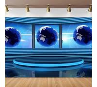 Photography Backdrop Interior Broadcasting For Global News Reportage Screen Conference Background Portrait Shooting Poster 440x300CM