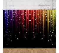 Photography Backdrop Let's Glow Party For Music Dance Disco Rainbow Neon Splatter Poster Portrait Shooting Background Banner 350x240CM