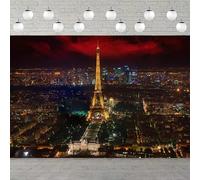 Photography Backdrop Lights up The Night Paris Eiffel Tower Background Party Decorations Props wall Banner Poster 120X80cm