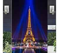 Photography Backdrop Lights Up The Night Paris Eiffel Tower Paris Blue Poster Interior Decor Portrait Shooting Background 440x300CM