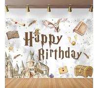 Photography Backdrop Magic School Wizarding World Background Witches Wizards Happy Birthday Party Decoration Poster 200x140CM