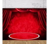 Photography Backdrop Magic Trick Circus Red Curtain White Gloves Black Hat Theater Poster Magic Show Birthday Party Background 350x240CM