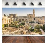 Photography Backdrop Museum The Old City Jerusalem David Tower Of Ancient Ruins His Jerusalem Monument Photo Background 120X80cm