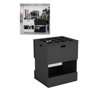 Photography Backdrop Paper Storage Shelf, 15/12-Grid 2-Tier Rolling Organizer Stand, Movable Blueprint Storage Rack for Auto Shop