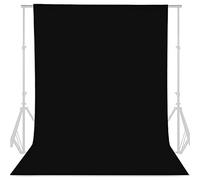 Photography Backdrop Photography Backdrop Cloth Smooth Green White Black Cotton Chromakey Screen Photo Studio Live Streaming(Black,1000x1500MM)