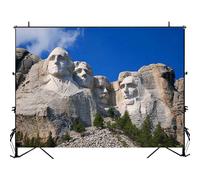Photography Backdrop Photography Background Mount Rushmore National Presidents Day South Abraham Place Fourth July for Photoshoot Portrait Photo Studio Video Prop Birthday Party Booth Decoration 7x5ft