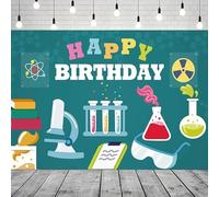 Photography Backdrop Physical Mad Fun Science Chemical Experiments Poster For Boys Girls Happy Birthday Party Decor Background 350x240CM