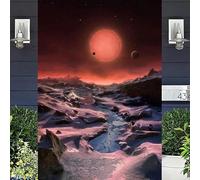 Photography Backdrop Planet Desolate For Exploration Universe Galaxy Planetary Mars Interior Decoration Background 250x180CM