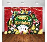 Photography Backdrop Poker Las Vegas Casino Night Theme Birthday Party Background Cake Table Decorations Banner Photo Studio 300x200CM