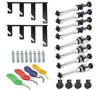 Photography Backdrop Wall Mount Roller System 4 Support Rollers, Manual Photo Background Ceiling Holder, Including 2 Four-fold Hooks, 8 Expand Bars, 4 Chains, for Home Studio Live Shooting