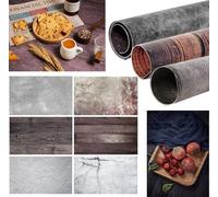 Photography Background 3 pcs 57 x 88 cm 2 in 1 Food Flat Lay Table Top Double Sided Backgrounds for Gourmet, Cosmetics, Tableware, Blogger Online Shops Product