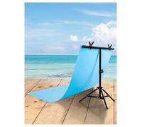 Photography Background Backdrop Screen, T Shape Tabletop Photo Backdrop Stand Kit For Jewelry Mini Items Multicolor Multiple Sizes(Blue,66x75cm/25.98x29.53in)