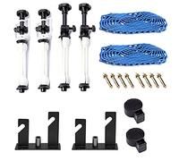 Photography Background Double Roller Wall Mount Manual Background Support System for Using Light Stand, Including Two Double Hooks, Four Expand Bars, Two Chains, Eight Screws