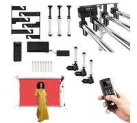 Photography Background Roller Support System - Motorized Ceiling & Wall Mounted Backdrop Kit with Remote Control, 44lbs Load Capacity