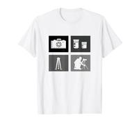Photography-Camera Wildlife-Nature-Photographer Value Graphic T-Shirt, Men, White, S