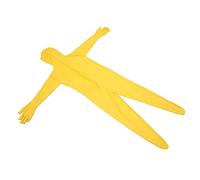 Photography Coverall, Reusable Elastic Yellow Polyvinyl Chloride Fiber Whole Body Stretch Fabric Suit Zipper for Back Video Special Effects (180cm)
