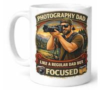 Photography Dad Like a Regular Dad But Focused Funny Coffee Mug Gift Mug