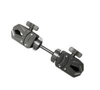 Photography Double Clamp Mount with Rigid Center Rod, 200MM | Rigid Center Rod Connection, Hand Tightened Direction Control, for Cycling Filming with Supported Tubes Crossbars