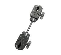 Photography Double Clamp Mount with Rigid Center Rod, 220MM | Rigid Center Rod Connection, Hand Tightened Direction Control, for Cycling Filming with Supported Tubes Crossbars