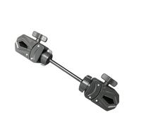 Photography Double Clamp Mount with Rigid Center Rod, 245MM | Rigid Center Rod Connection, Hand Tightened Direction Control, for Cycling Filming with Supported Tubes Crossbars