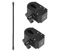 Photography Double U Clamp with Flexible Gooseneck for Holding Cameras Lights Microphones in Various Positions Adjustable Universally Adjustable Clamp with Flexible