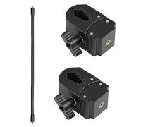 Photography Double U Clamp with Flexible Gooseneck for Holding Cameras Lights Microphones in Various Positions Adjustable Photography Flexible Arm Double Strong Clamp