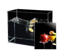 Photography Dynamic Shallow Water Tank(Transparent), Props Box Multiple, No Assembly Required, Easy to Clean - for Flowers, Small Objects,20x10x30cm