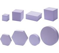 Photography Foam Props Set,Cube Foam Geometry Photography Posing Props,Jewelry Shooting Display Stand,Shooting Modeling Decor (Purple)