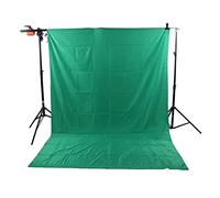 Photography Green Screen Backdrop, Large Virtual GreenScreen Background with 4 Clamps, Cotton Polyester GreenScreen Curtain for Photo Studio Video Shooting Live Streaming