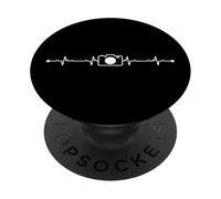 Photography Heartbeat Camera Design for Photographer Lovers PopSockets Adhesive PopGrip