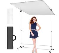 Photography Light Diffuser Kit with Rotatable Frame and Adjustable Stand, Height Adjustable Scrim Fabric for Filmmaking and Photography
