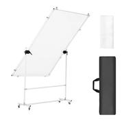 Photography Light Diffuser Scrim Kit, 360° Rotatable Frame with Wheels, Height Adjustable Free-Standing Diffusion Fabric for Photo and Video Shooting