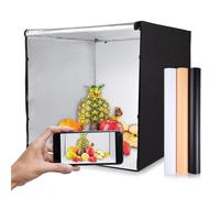 Photography Lighting Kit, Large LED Light Tent with Foldable Softbox, 270 LED Beads, 5600K Dimmable, 3 Color Backdrops for Studio Product Photography