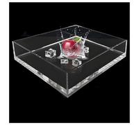 Photography Props Shooting Tray, Acrylic Shallow Water Transparent Tray, Floating Shooting Props Photography Storage Tray, Food and Cosmetics Storage Box(30x30x6cm/12x12x2in)