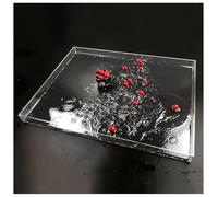 Photography Props Shooting Tray, Cosmetic Shooting Tray, Shallow Water Transparent Tank, 6/10CM Height Shooting Props Photography Storage Tray(40x40x6cm)