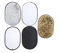 Photography Reflector, Lighting Reflectors Light Reflector with Portable Bag Light Reflectors 60x90cm Reflector 5 in 1 Collapsible Reflector for Indoor and Outdoor Portrait