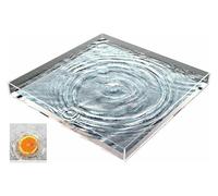 Photography Shallow Water Tank, Floating Photo Props Shooting Tray, Clear Shallow Water Tank, Portable Food Cosmetic Storage Box(25x25cm(9.8x9.8in))